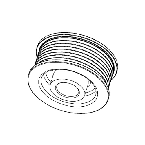 10537851 Part PULLEY - 8 GROOVE - 96MM OD