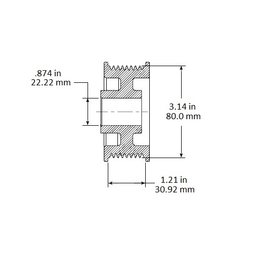 10537852 Part PULLEY
PULLEY - 8 GROOVE - 80MM OD