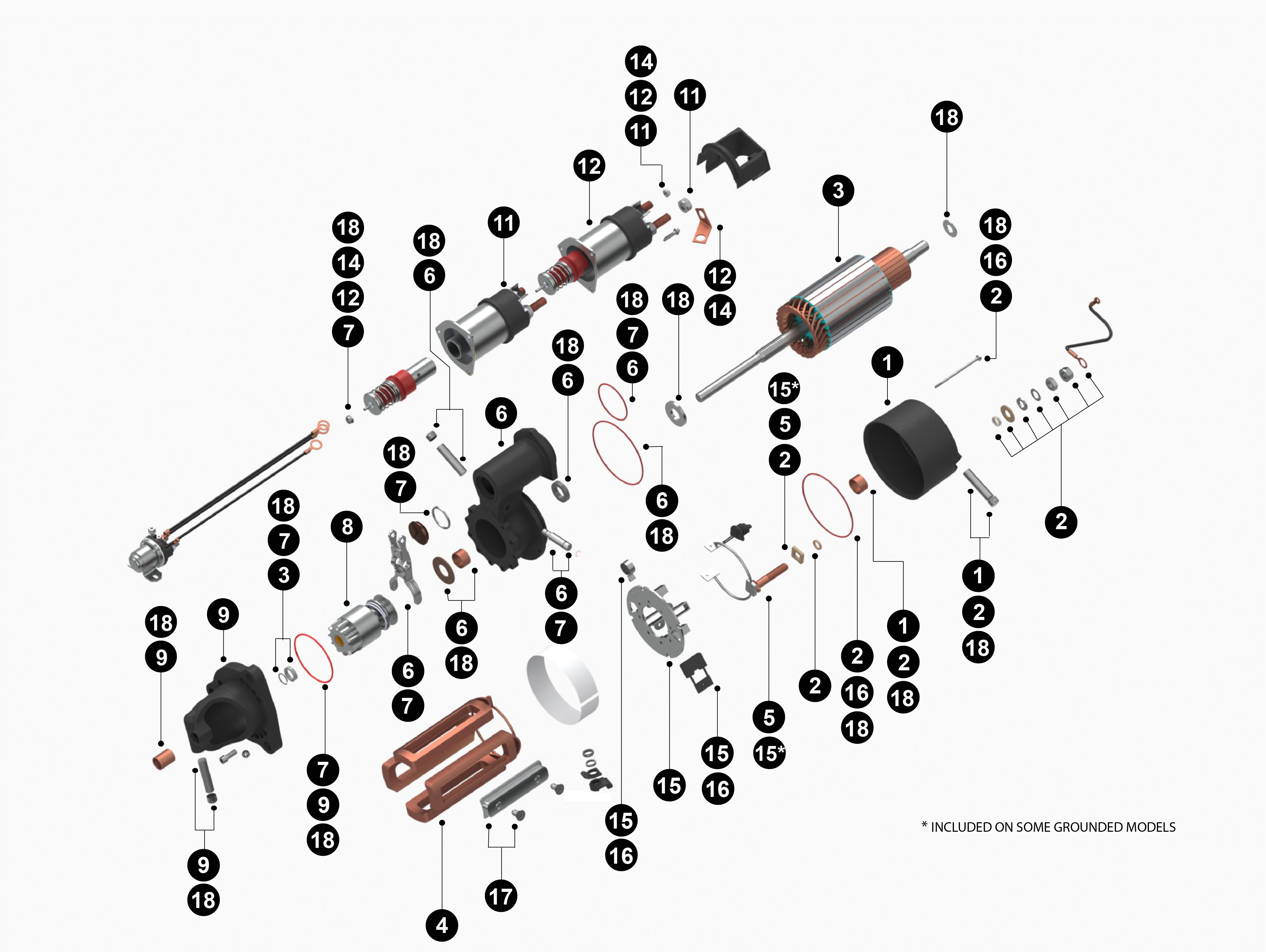 10461044 37MT  Starter Motor service parts