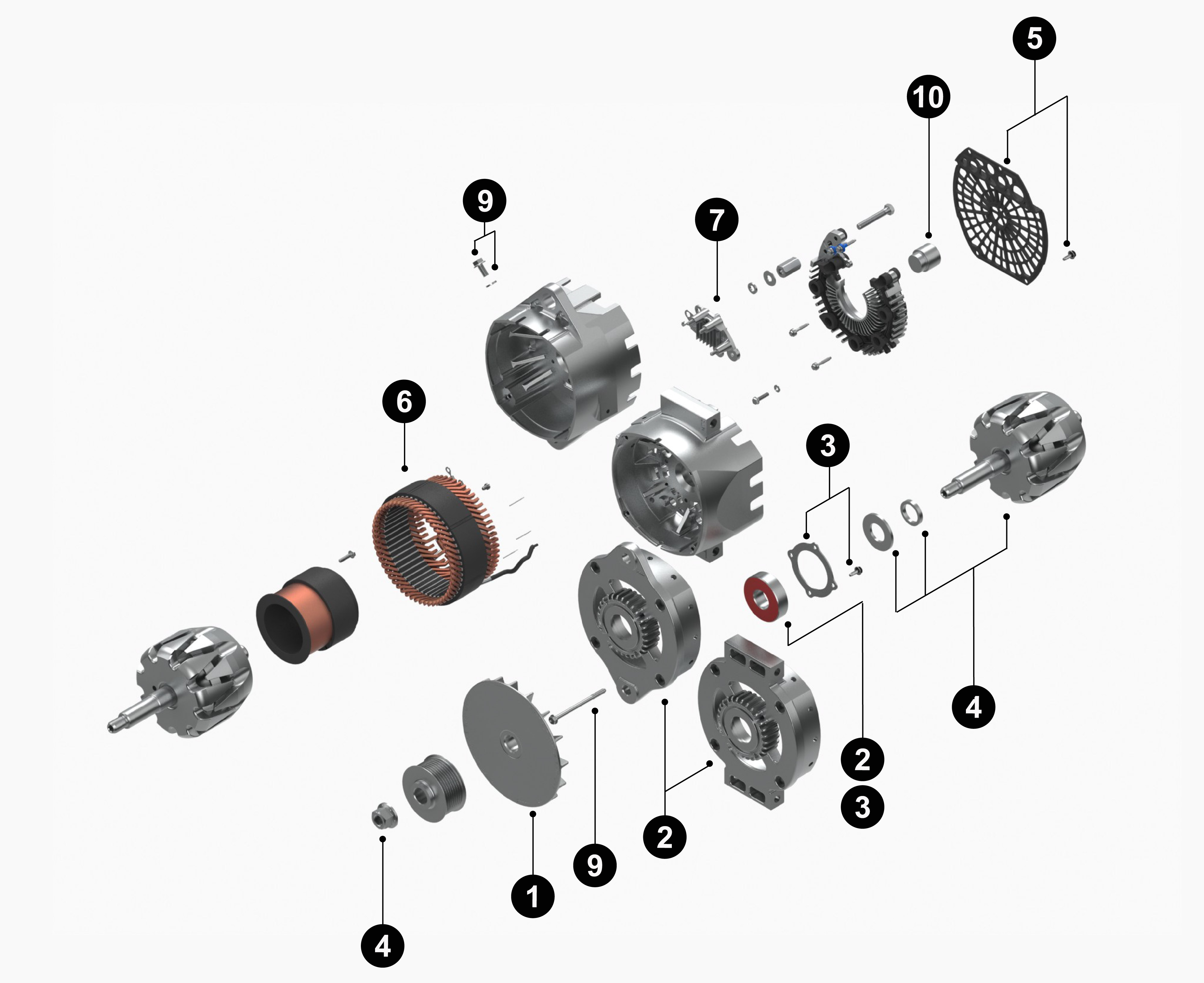 8600339 40SI New Alternator service parts