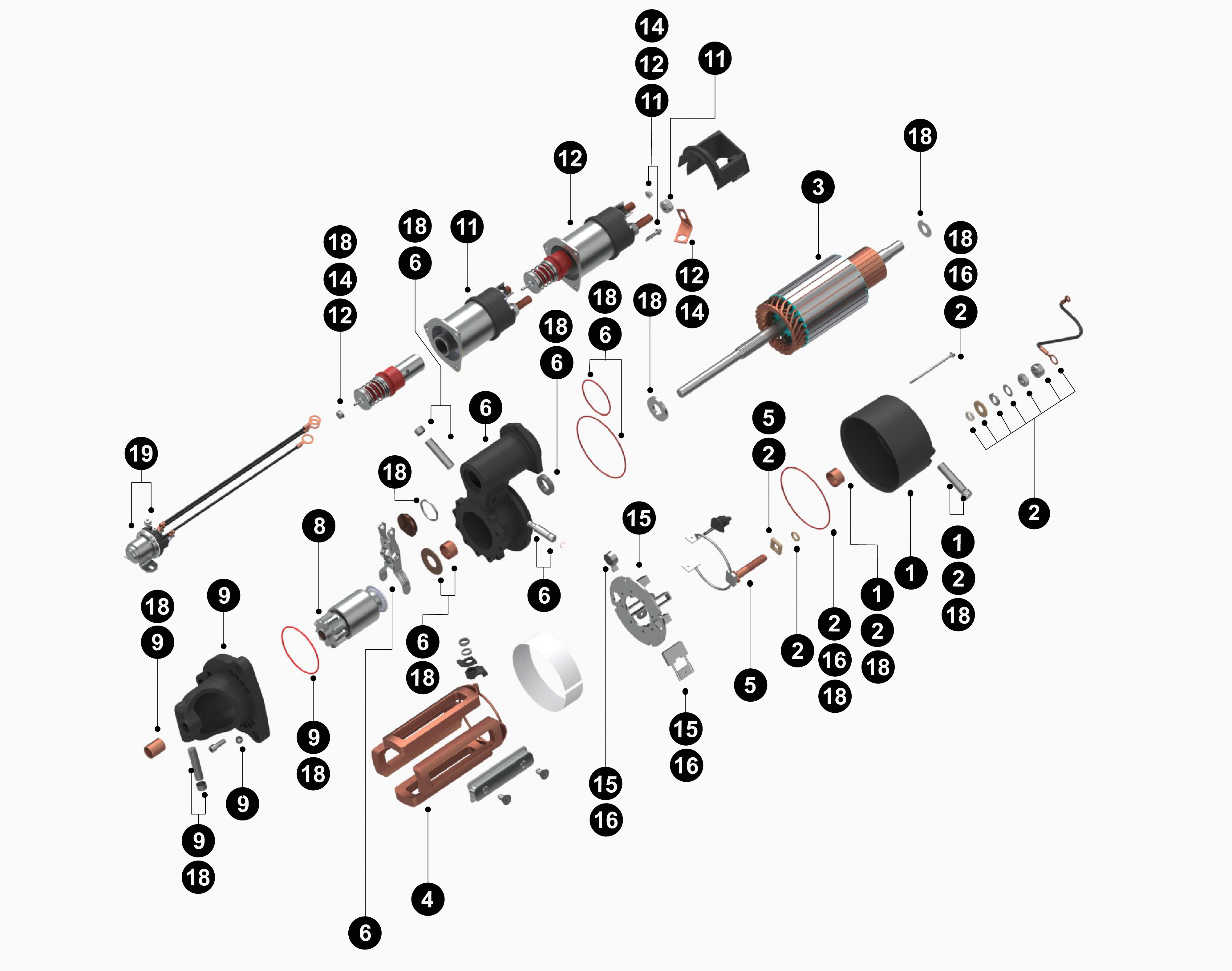 10461418 42MT Reman Starter service parts